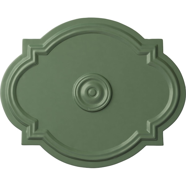 Ekena Millwork Waltz Ceiling Medallion (Fits Canopies up to 4 1/2"), 21 1/4"W x 17 3/8"H x 1"P, Athenian Green CM21WAAGF - main